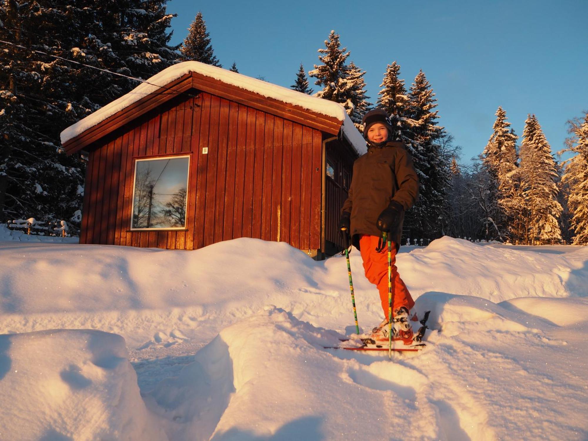 Cabin With Great View Close To Town And Ski Area Лилехамер Екстериор снимка